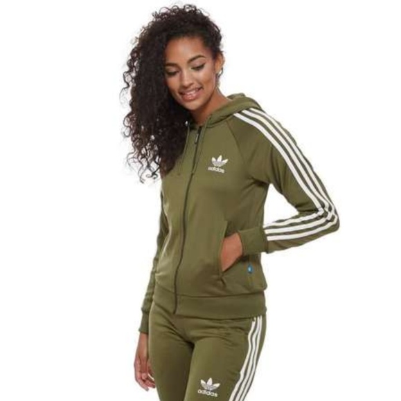 olive green adidas joggers womens